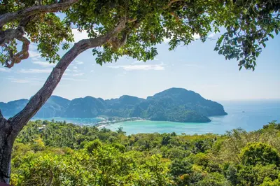 a view of halong bay from coron island at PP Charlie Beach Resort in Phi Phi Don