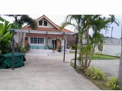 a house with a canopy in front of a driveway at 3BR Villa near Laguna beach in Bang Tao Beach