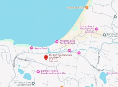 a map of the sights of dubrovnik and its attractions at Studio at Kris Condo walk to Bangtao beach 2304 in Bang Tao Beach