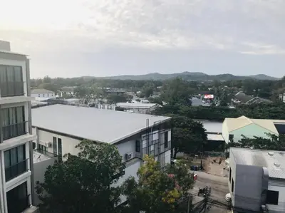 an aerial view of a city with buildings at Zcape at Bangtao in Bang Tao Beach