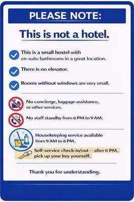 a sign that says this is not a hotel at Minimal House Patong in Patong Beach