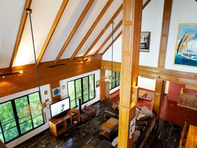 an overhead view of the living room of a house at Thara Bayview Villa, SHA Certified in Ao Nang Beach