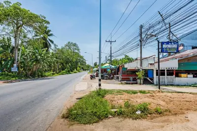 an empty street with at RAT VILLA in Ban Pa Khlok