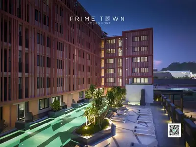 an architectural rendering of the courtyard of a building at PRIME TOWN - Posh & Port Hotel PHUKET in Phuket Town