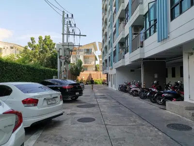 a group of motorcycles parked next to a building at 4 Floor - Centrio Condominium in Phuket town in Phuket Town