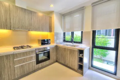 a kitchen with a sink and a microwave at 5bdr Pool Villa In Laguna Park #45 by Capital Pro in Bang Tao Beach