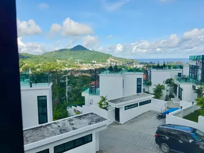 a view from the balcony of a building at 360 Degree Kamala Seaview Villa in Kamala Beach
