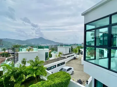 a view from the balcony of a building at 360 Degree Kamala Seaview Villa in Kamala Beach