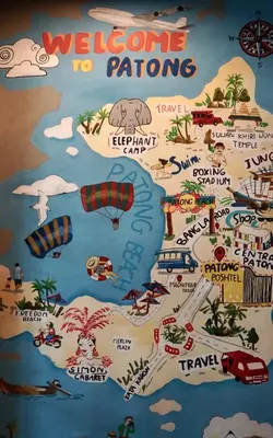 a map of the welcome to pahoa at Patong Poshtel in Patong Beach