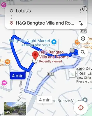 a map of the hico barcelona villa andro at Bangtao Kitchen Studio in Bang Tao Beach