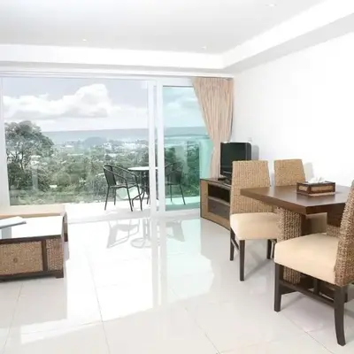 Modern apartment in Phuket of 75 m² with sea view on balcony