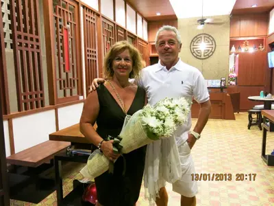 a man and a woman posing for a picture at KARON SINO House in Karon Beach
