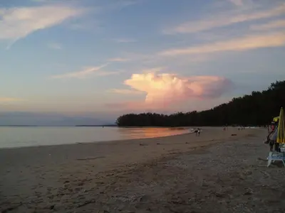 a view of a beach with people on it at Kingsacre in Nai Yang Beach