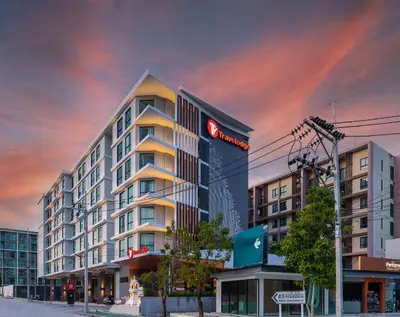 a rendering of a hotel in a city at Travelodge Phuket Town in Phuket Town