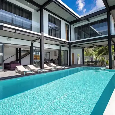 Loft-Style Hyper Modern 4Br Villa Sunset garden 6 with 12x5m Salt Pool