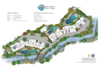 a conceptual site plan of the resort at Title V by Villacarte in Rawai Beach