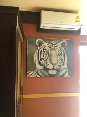 a picture of a tiger on a wall at 99 Residence in Patong Beach