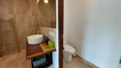 a bathroom with a sink and a toilet at 8 Palm Villa - Large Private Pool Villas in Aonang in Ao Nang Beach