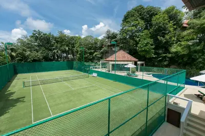 an overhead view of a tennis court at Katamanda 3 Bed Tropical Villa B3 Near Kata Beach in Kata Beach