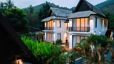 a villa with a view of a house at Yao Bada Badoo Boutique Resort in Ko Yao Yai