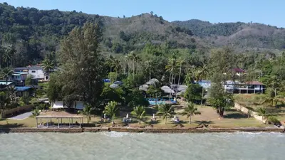 an aerial view of the resort from the water at Better View Koh Yao Yai in Ko Yao Yai
