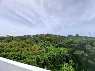 a view of a forest of trees from a balcony at Twin Sands Resort Penthouse in Patong Beach
