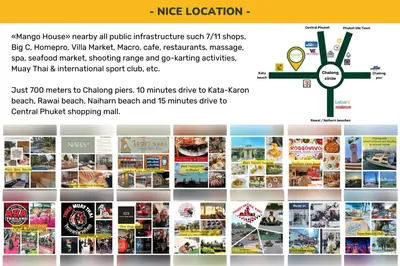 a page of a website with a collage of photos at Studio room in Mango House in Phuket Town