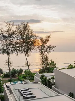 a view of the ocean from the roof of a building at Veyla Natai Residences - Luxury Pool Villa in Khok Kloi